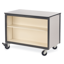 Virco 2301DFND - Mobile Storage Cabinet Double-Faced With One Adjustable Steel Shelf - 48"W x 28"D x 36"H (Virco 2301DFND)