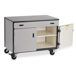 Virco 2321 - Mobile Storage Cabinet With One Paper Drawer, One Adjustable Steel Shelf, Two Hinged Doors - 48"W x 28"D x 36"H (Virco 2321)