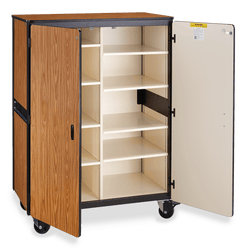 Virco 2502 - Mobile Storage Cabinet With Eight Shelves - 48"W x 28"D x 66"H (Virco 2502)