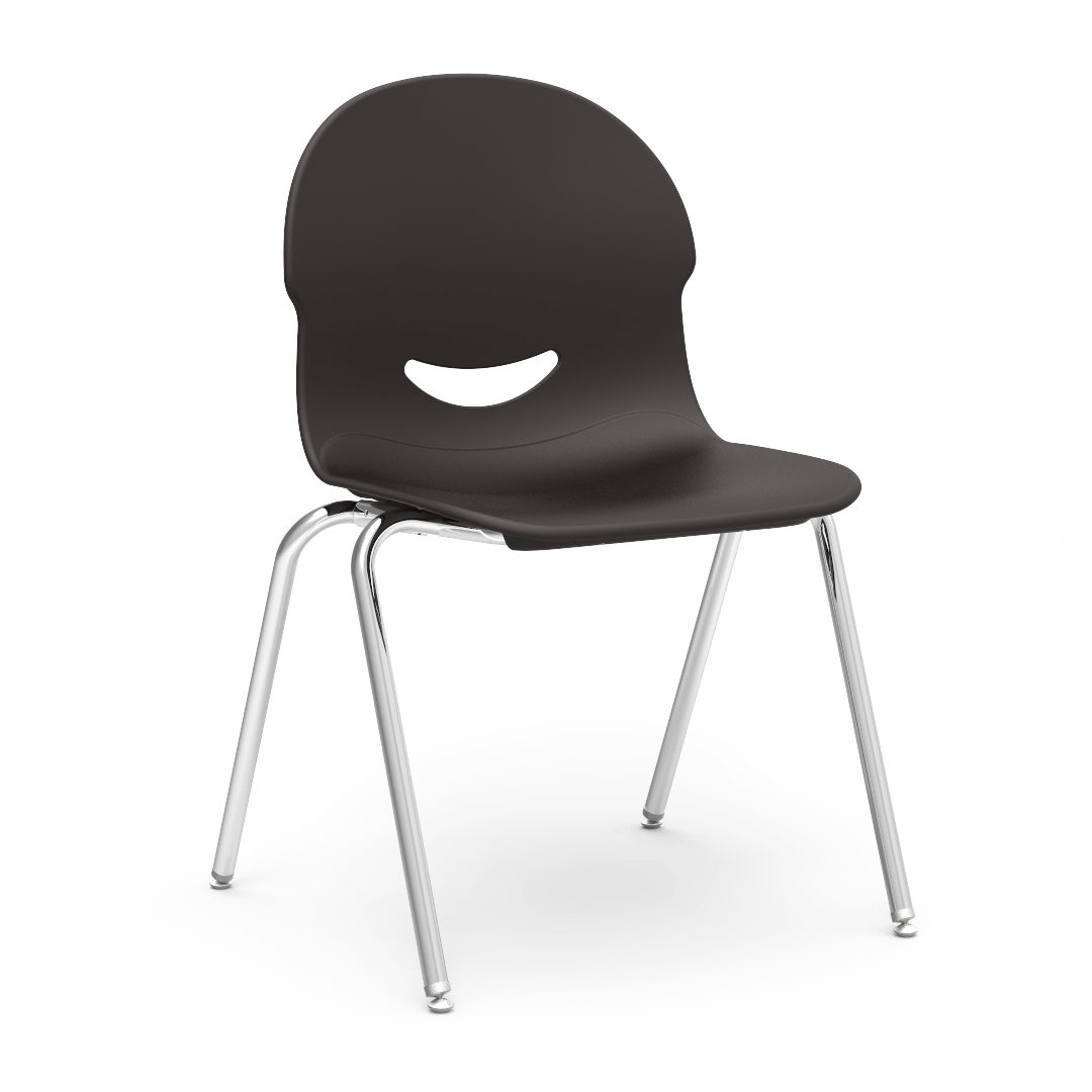 Virco 264517 - IQ Series Stylish 4-Legged Ergonomic Stack Chair, Wide Seat  - 17.5