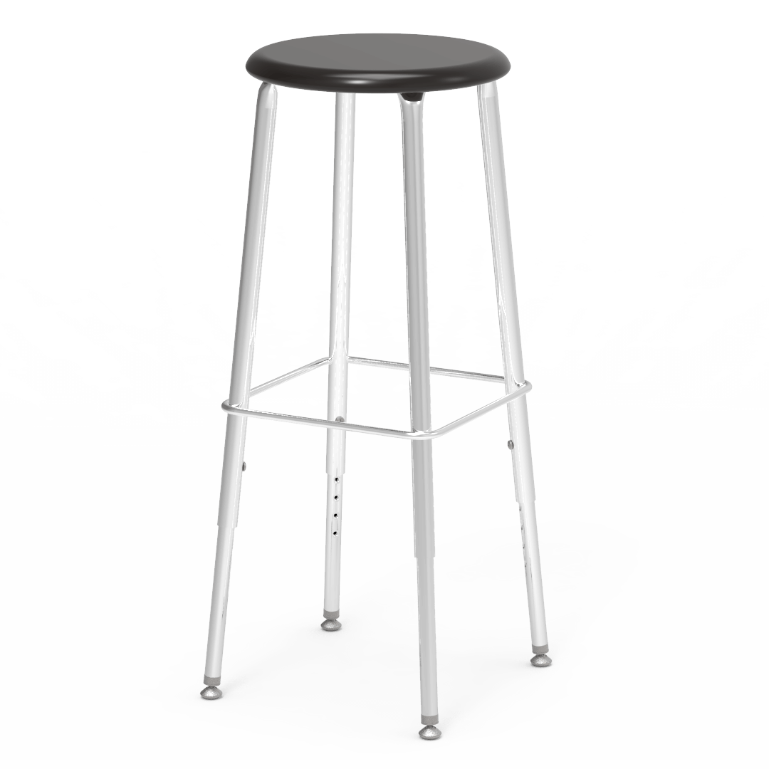 Virco 1212533SG - 121 Series Stool with Hard Plastic Seat - 25-33" Adjustable Seat Height - SchoolOutlet