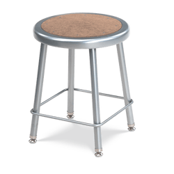 Virco 12218 - 122 Series Stool with Steel Seat with Masonite inset, Steel Frame - 18" Seat Height