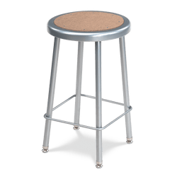 Virco 12224 - 122 Series Stool with Steel Seat with Masonite inset, Steel Frame - 24" Seat Height
