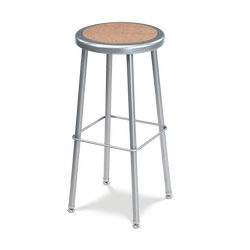 Virco 12230 - 122 Series Stool with Steel Seat with Masonite inset, Steel Frame - 30" Seat Height