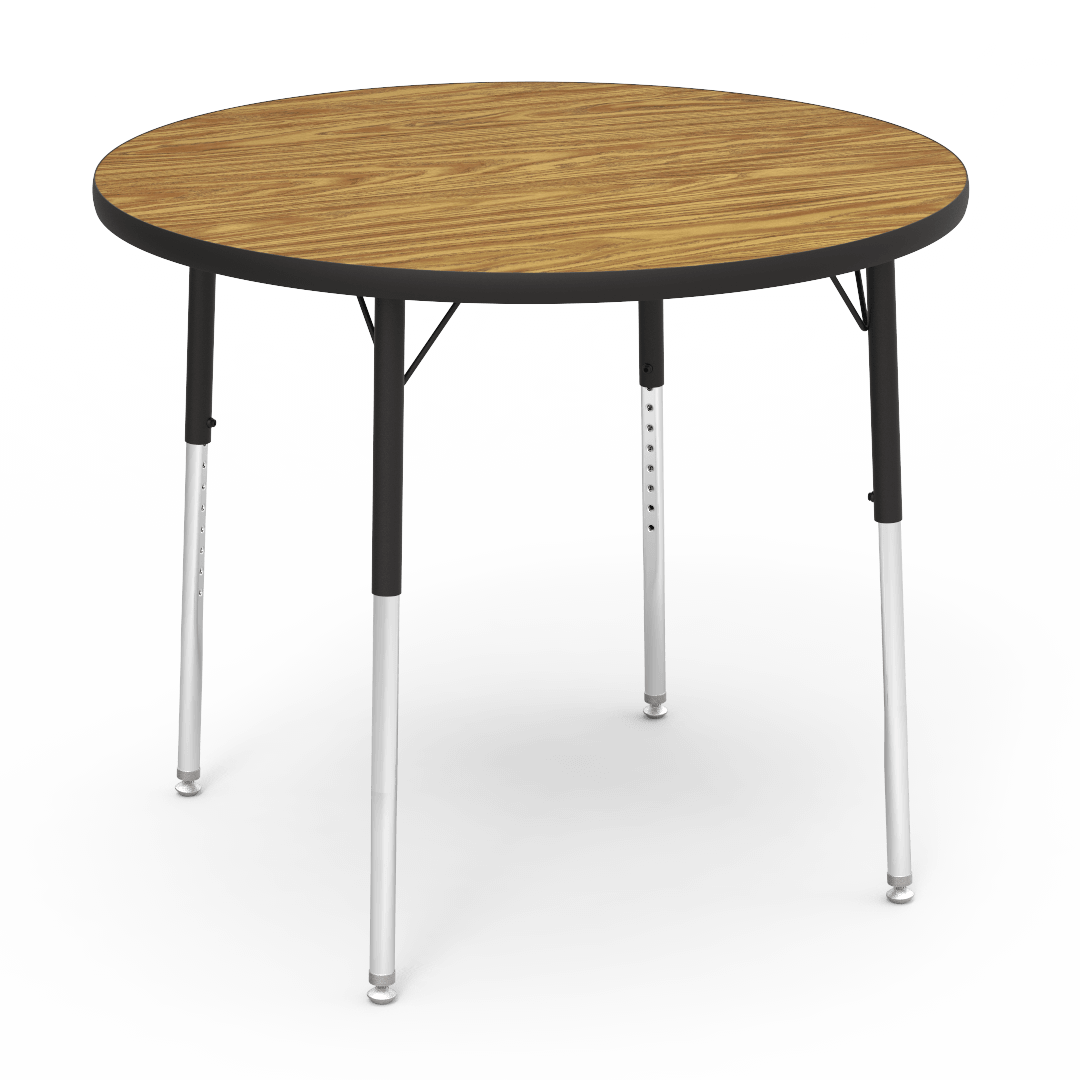 Round Activity Table with Heavy Duty Laminate Top (36" Diameter x 22-30"H) - SchoolOutlet