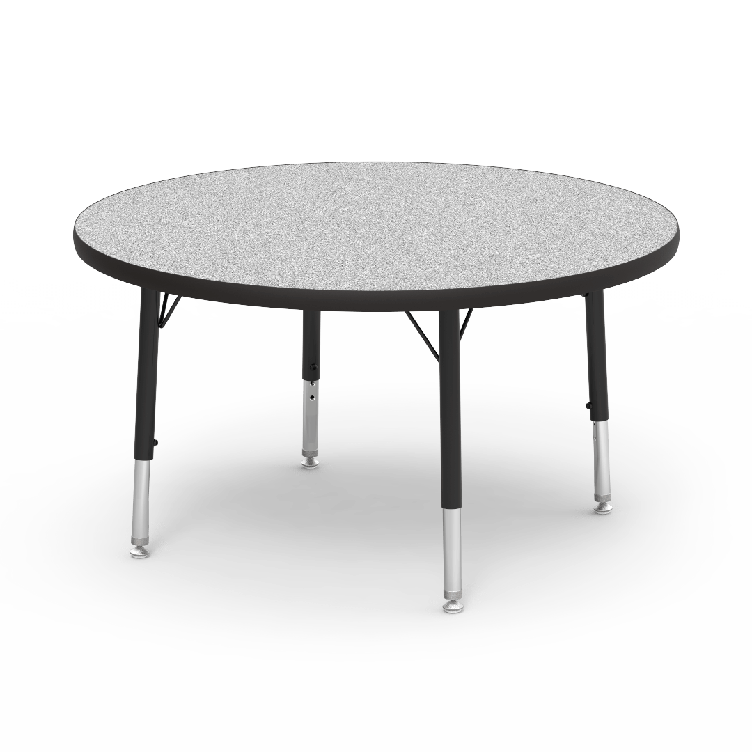 Round Activity Table with Heavy Duty Laminate Top - Preschool Height Adjustable Legs (36" Diameter x 17-25"H) - SchoolOutlet