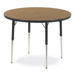 Virco 4836RW- Round 36" Activity Table, 1 1/8 inch Thick Laminate Top, Adjustable WheelChair Height Legs (Virco 4836RW)
