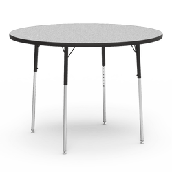 Virco 4848RW- Round 48" Activity Table, 1 1/8 inch Thick Laminate Top, Adjustable WheelChair Height Legs (Virco 4848RW)