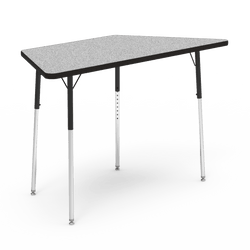 Virco 48TRAP60W- Trapezoid 30" x 60" Activity Table, 1 1/8 inch Thick Laminate Top, Adjustable WheelChair Height Legs (Virco 48TRAP60W)