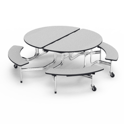 Virco MTBO15275 Oval Mobile Bench Table - T-mold Edge - 60" Diameter (Virco MTBO15275)