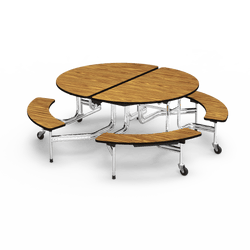 Virco MTBO15275AEB Oval Mobile Bench Table - Sure Edge Edge - 60" Diameter (Virco MTBO15275AEB)