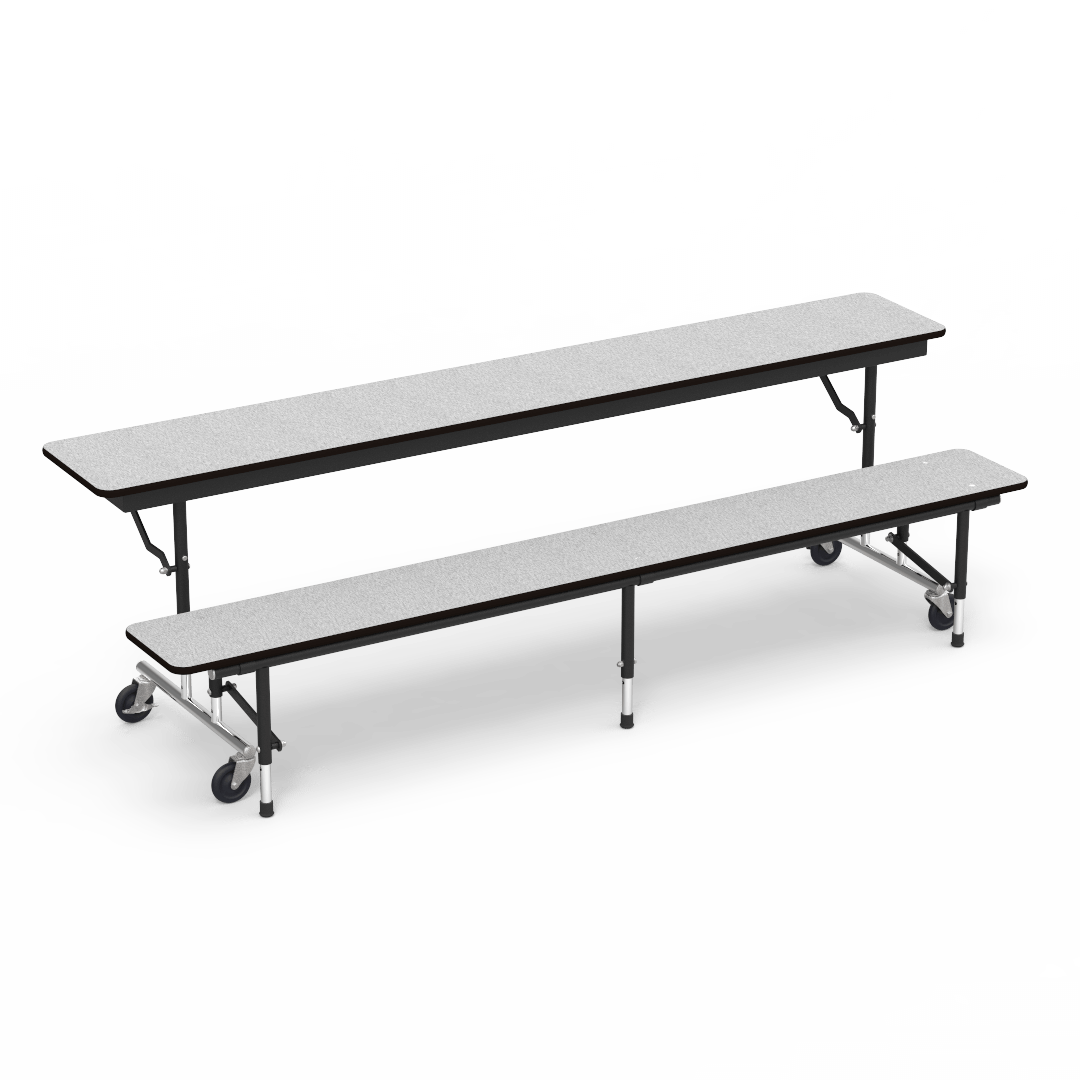 Virco MTC8AEBG - 8 Foot Convertible Bench Table - Sure Edge + Ganging Device - SchoolOutlet