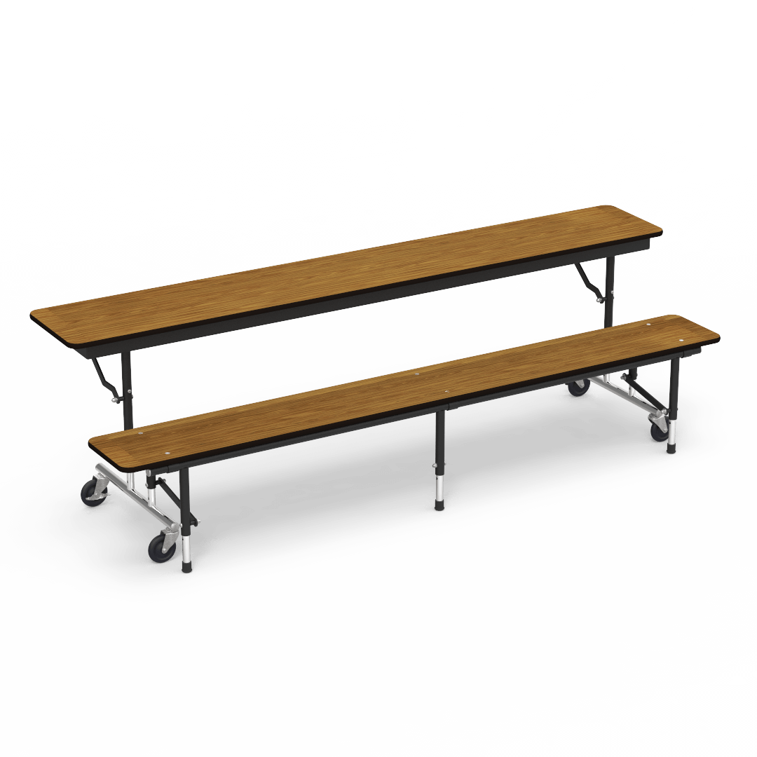 Virco MTC8AEBG - 8 Foot Convertible Bench Table - Sure Edge + Ganging Device - SchoolOutlet