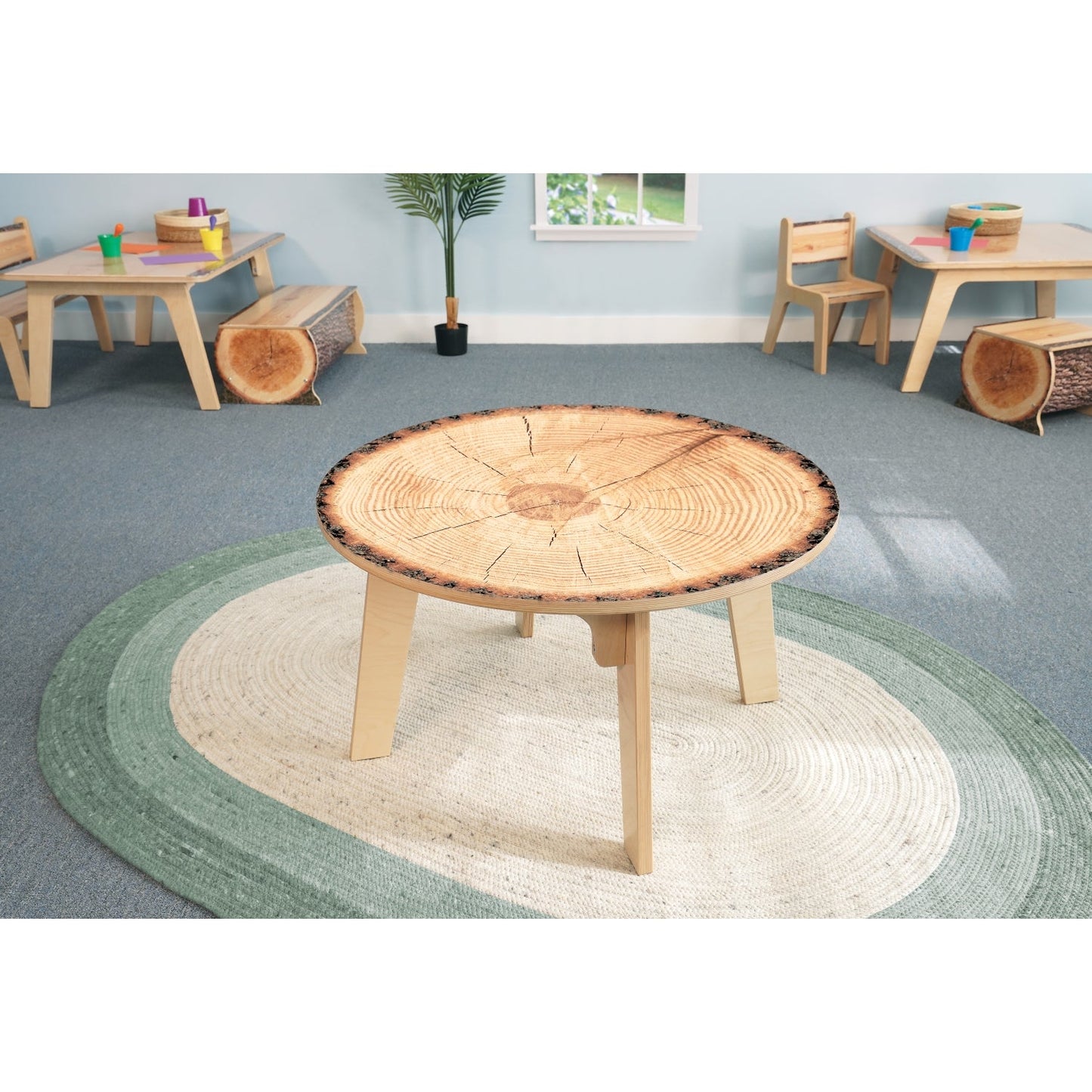 Whitney Brothers Nature View Live Edge Round Table 22" Height - SchoolOutlet