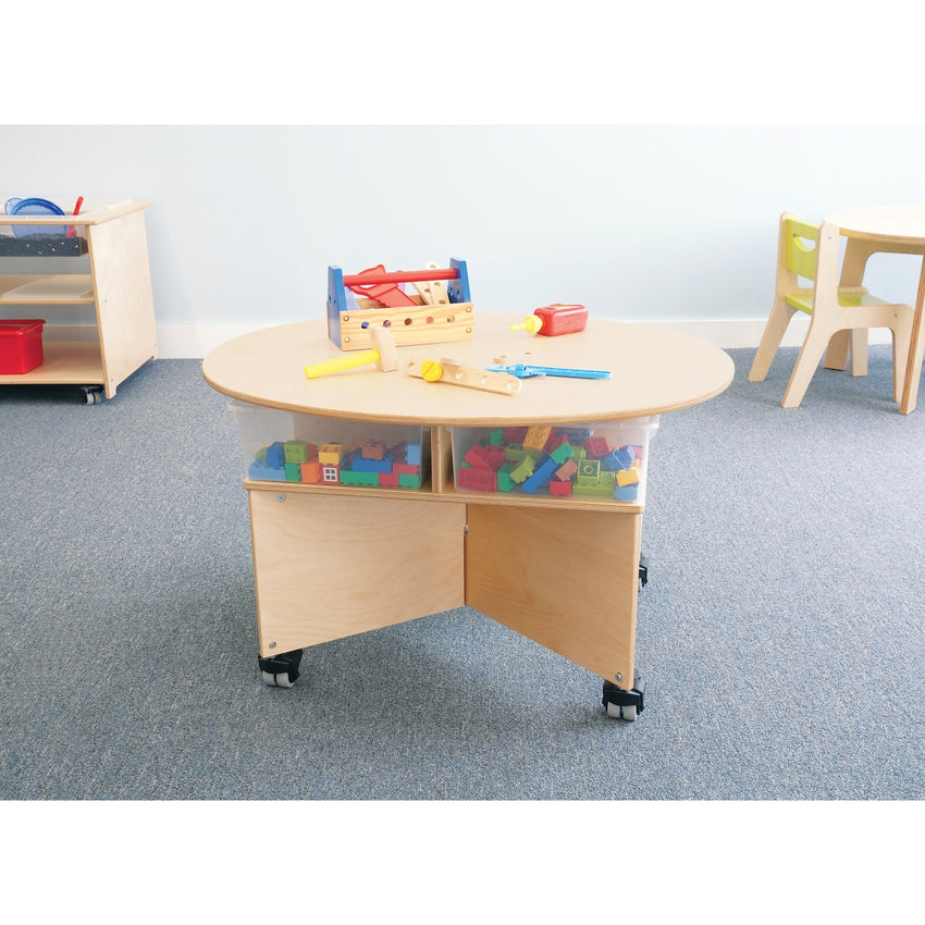 Whitney Brothers Mobile Collaboration Table With Trays(Whitney Brothers WHT-WB1816) - SchoolOutlet